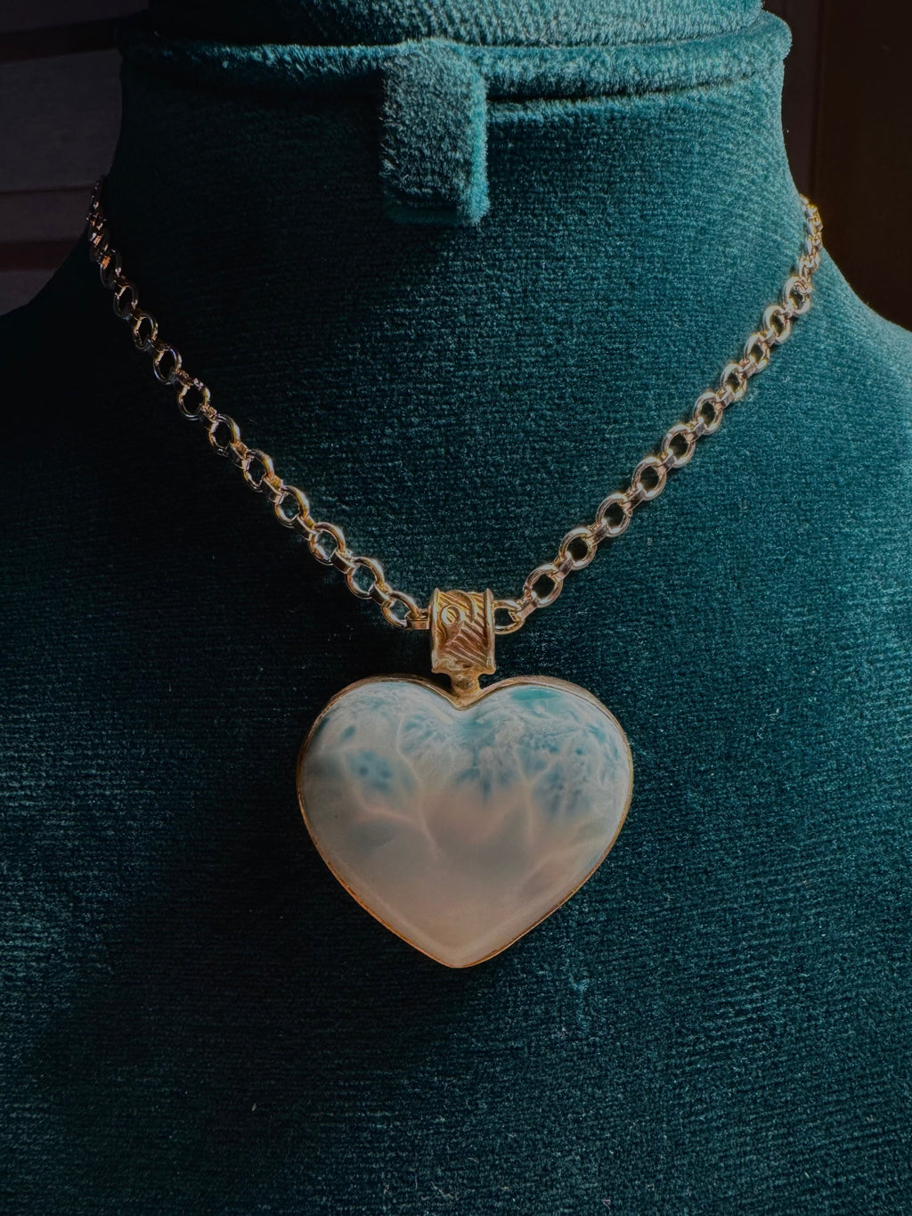 Heart Larimar Pendant