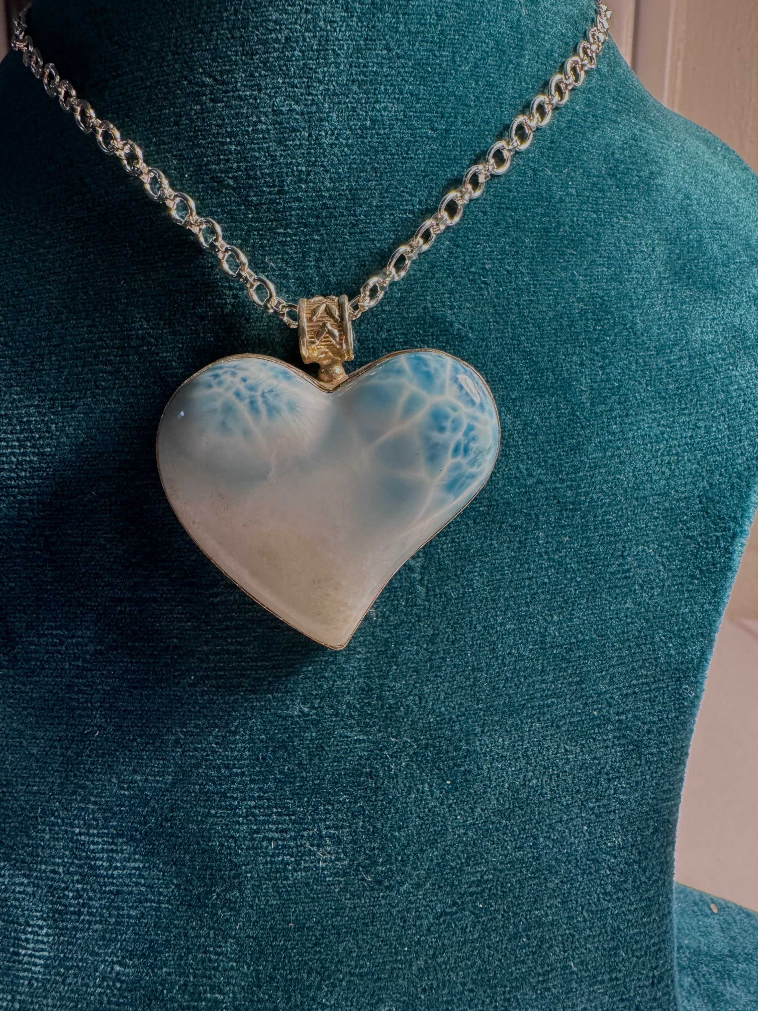 Heart Larimar Pendant