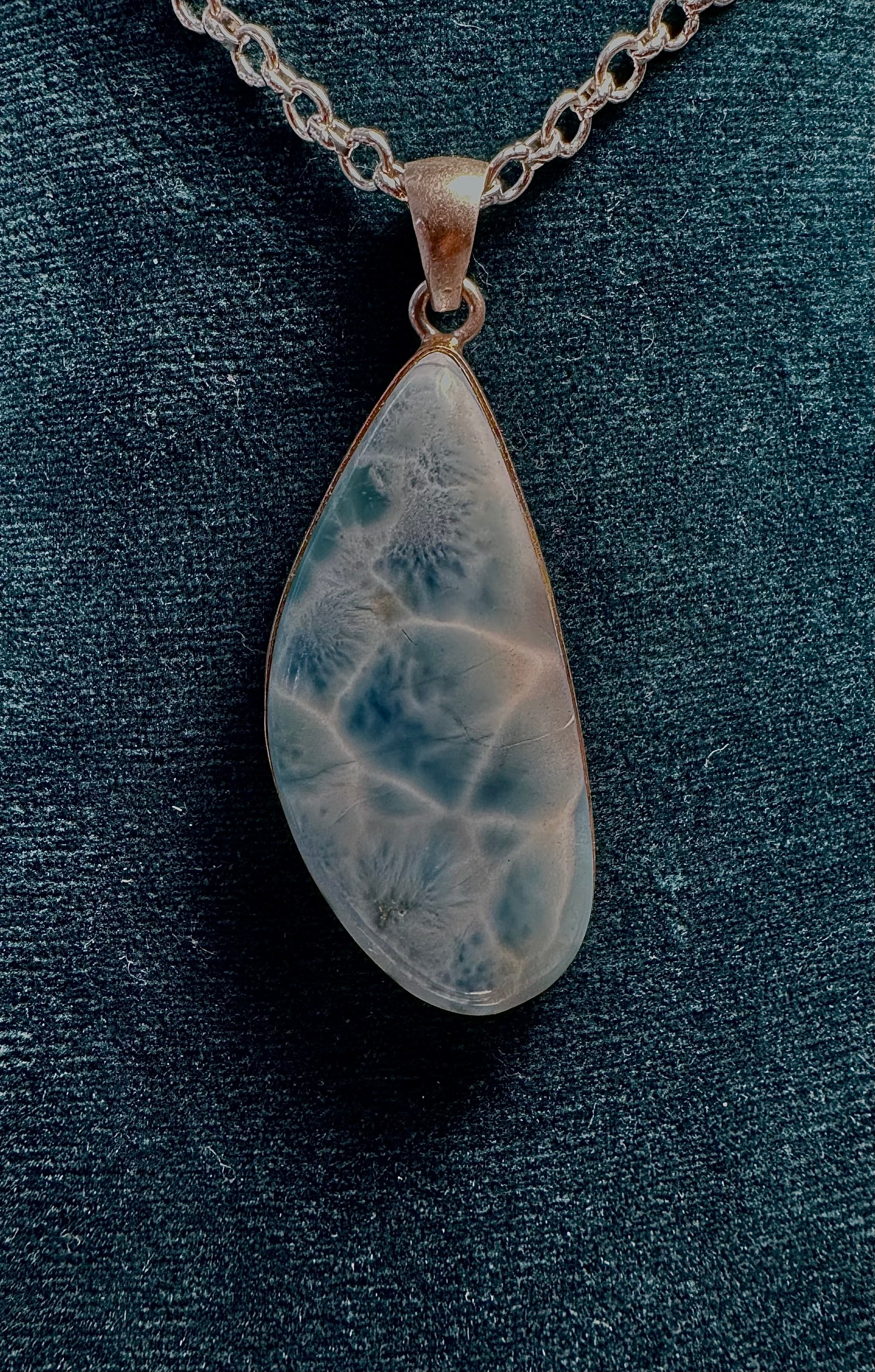 Half Moon Larimar Pendant